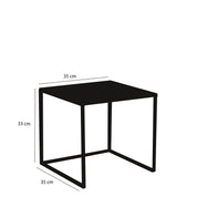 Goa Side table - Set of 2 - L35 x W35 x H33 cm - Metal - Black