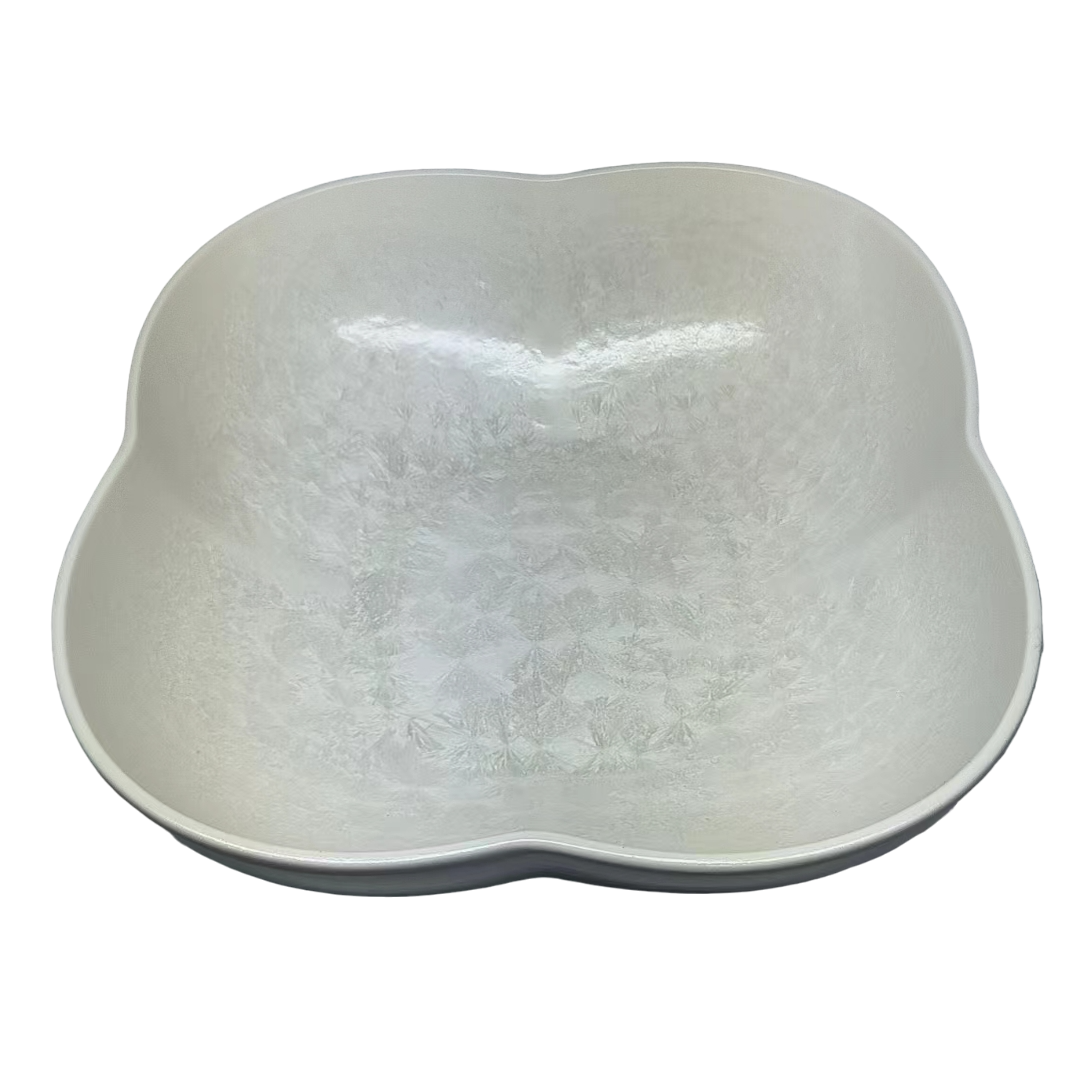 White Floral Porcelain Salad Bowl 25.5 cm