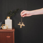 Ornament - Ballon Hondenhanger - Keramiek - Goud - 6,5x3x6cm