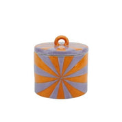 Deco Jar - Swirl - Dolomite - Orange/Lilac - 11x11x11,5cm