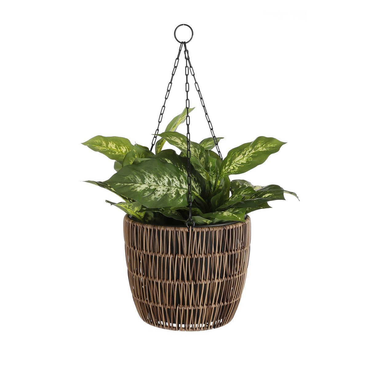 Dieffenbachia Kunstpflanze im Blumentopf Stan - H40 x Ø30 cm - Grün