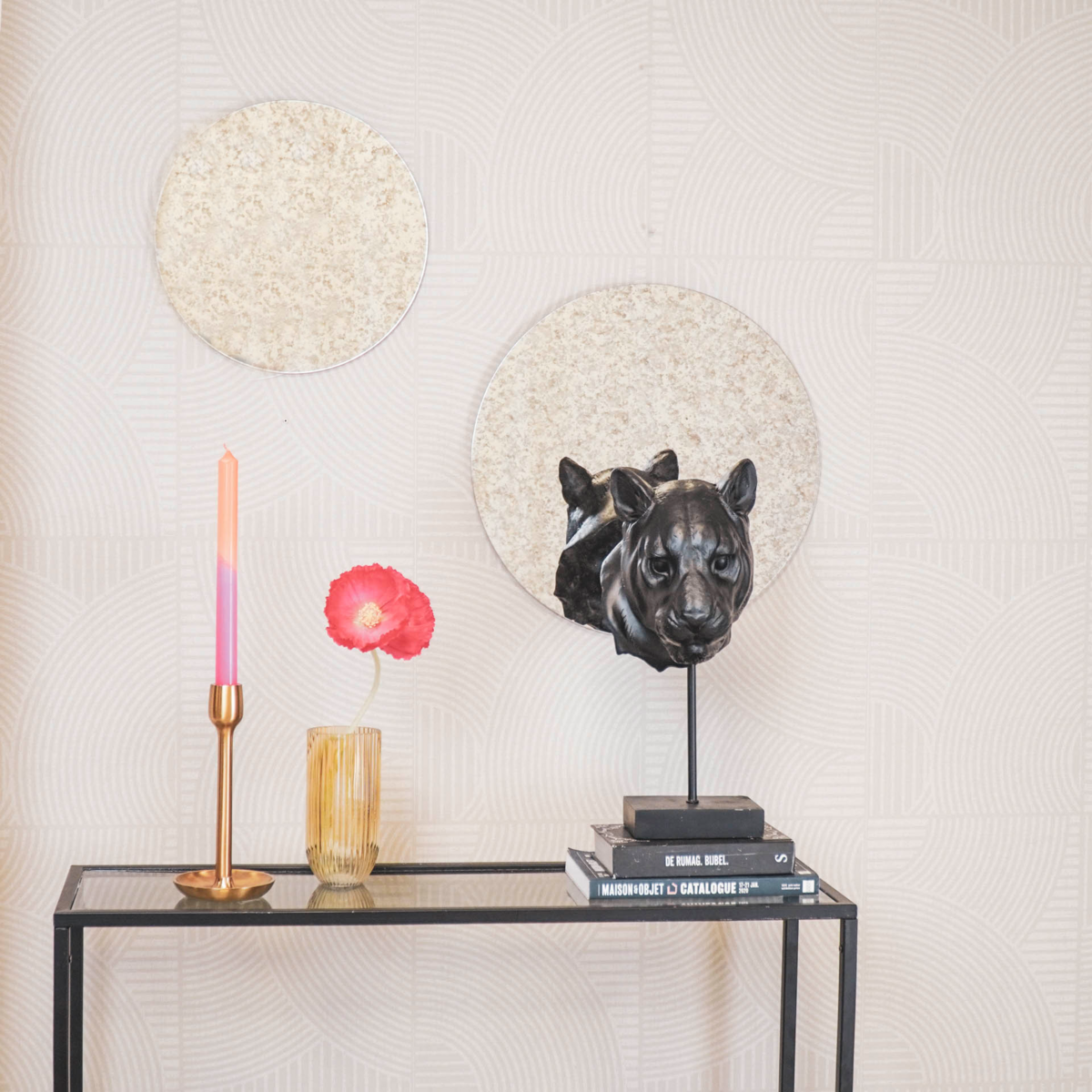 Mirror - Round - Smoked glass - 30x1x30m