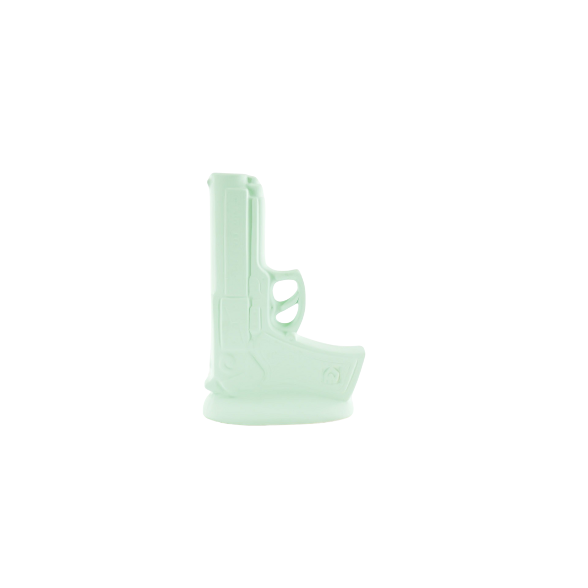 Vaas - pistool - keramiek - mint groen - 15x9x23cm