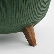 Doppio Flowerpot on Legs - H21 x Ø40 cm - Polypropylene - FSC Mix - Green