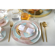 Set van 4 rondes faux lederen handdoek