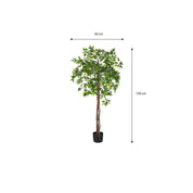 Ficus artificiel en pot - H150 x Ø50 cm - Vert