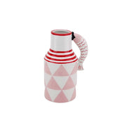 Vase - jug fish - pink/white/red - 14x11x21.5 cm