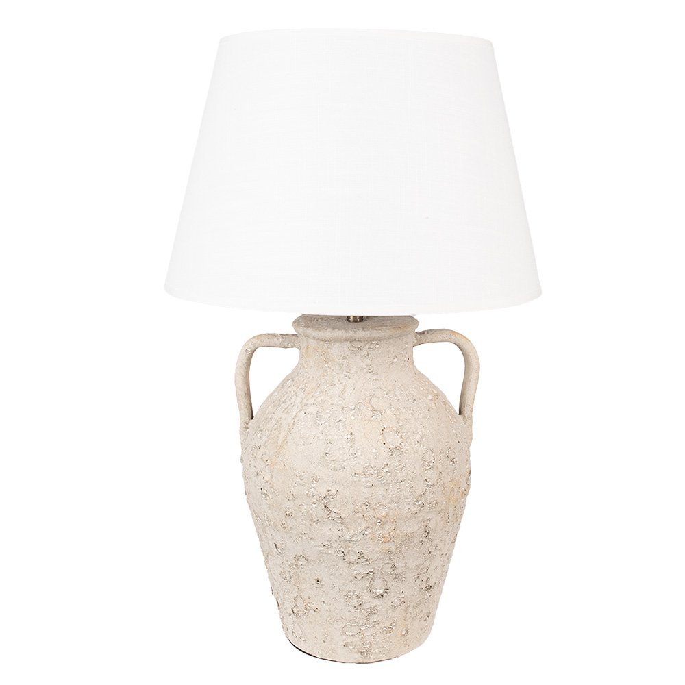 Tafellamp Beige, Terracotta Ø 40x65 cm E27/max 1x40W