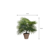 Palmier artificiel en pot Stan - H 40 x Ø 35 cm - Vert