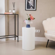 Side table / pillar cylinder - White 
