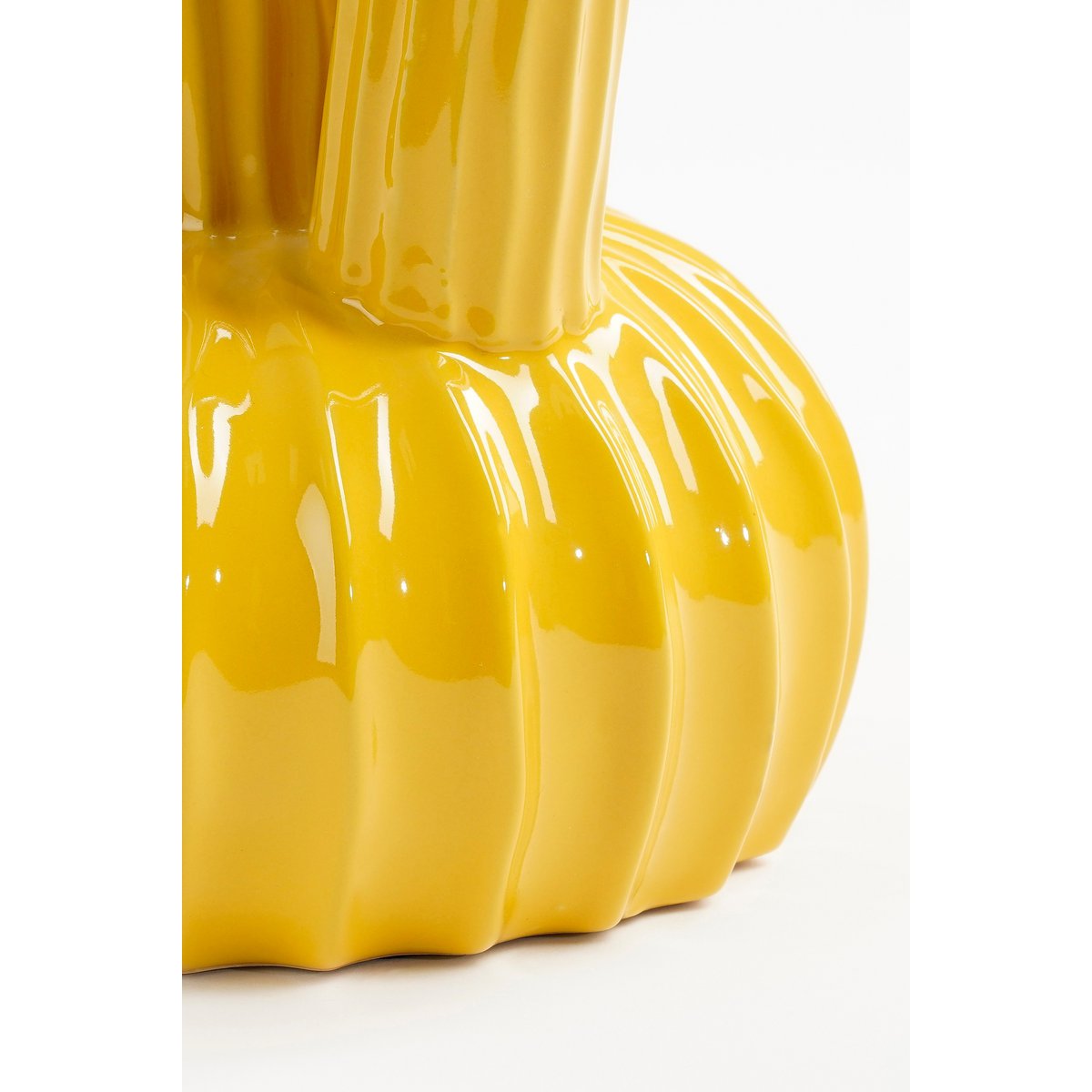 Felipe Tulip Vase - H27 x Ø20 cm - Ceramic - Yellow