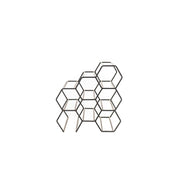 Wine rack - Metal - Black - 6 bottles -