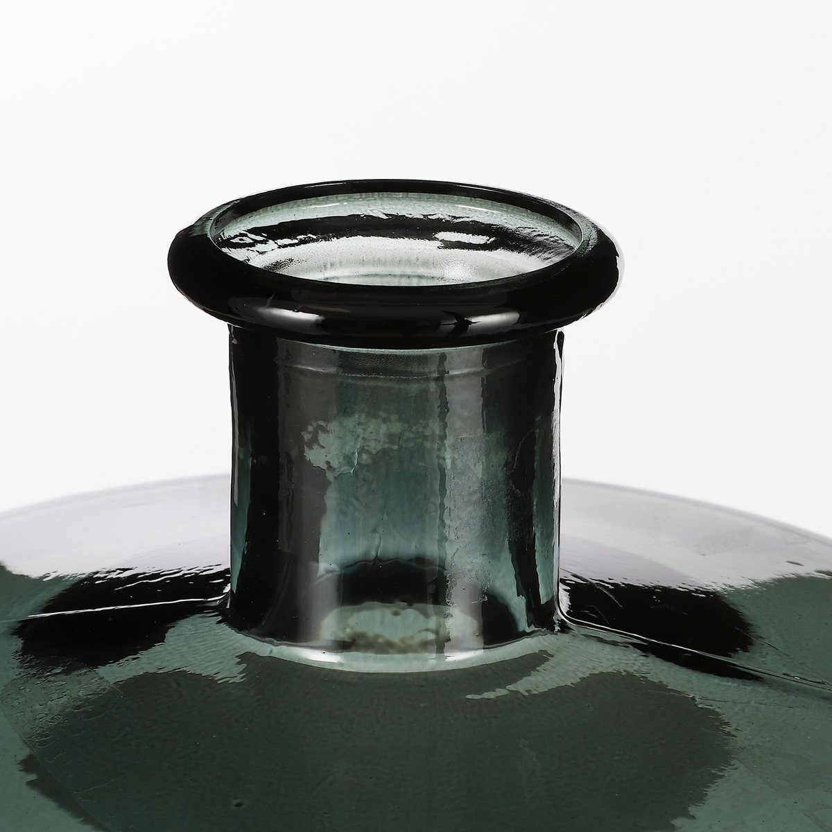 Guan Bottle Vase - H26 x Ø21 cm - Recycled Glass - Green