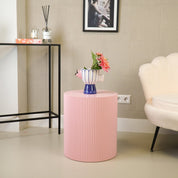 Side table - cylinder - light pink 
