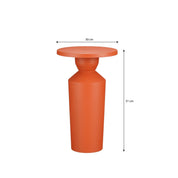 Feroza side table - H51 x Ø30 cm - Metal - Orange