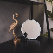 Mirror - Make -up spiegelwevende ronde - metaal - neon groen - 25x1x25cm