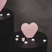 Ornament- Candy Heart 'FUCK'- Lichtroze- 13x4x11,5cm