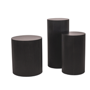 Side table or  pillar cylinder - black