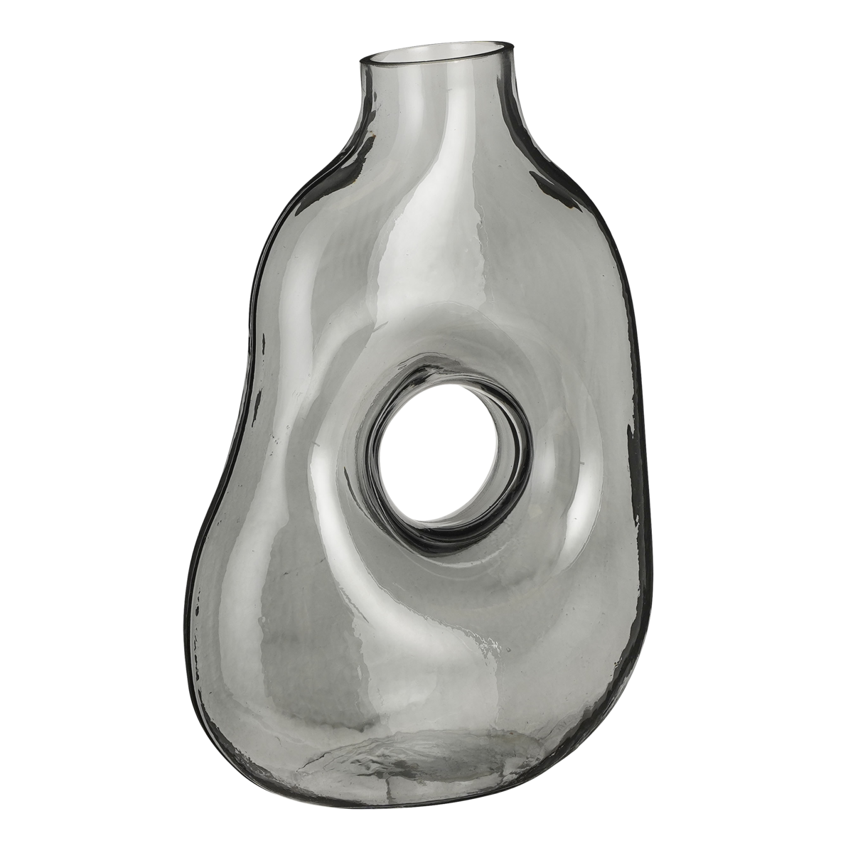 Jay Vase - L19 x W11 x H25 cm - Glass - Light gray