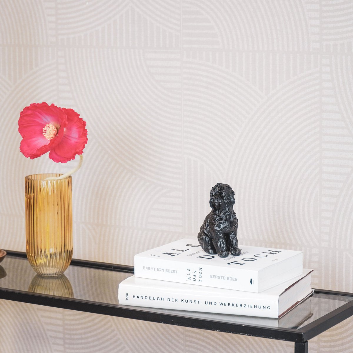 Ornament - Labradoodle - Polyresin - Black - 10.5x5x9cm