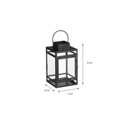 Storm Lantern - L14 x W13 x H23 cm - Black