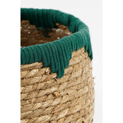 Jorck Plant Basket - Set of 3 - H24 x Ø26 cm - Seagrass - Green, Brown
