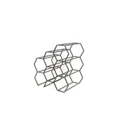 Wine rack - Metal - Black - 6 bottles -