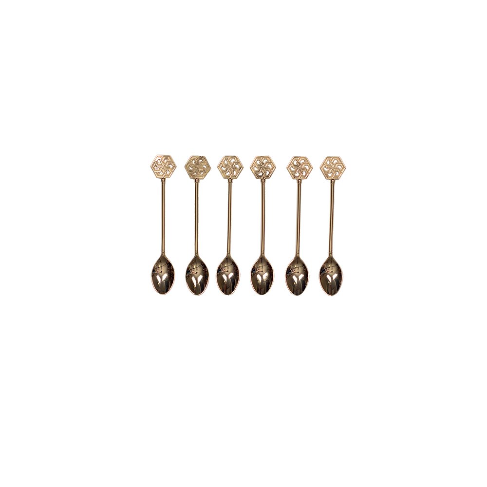 Arabic golden tea spoons - set of 6
