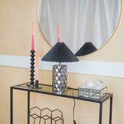 Table lamp - Crystal base - Glass - Smokey - 19x19x20cm