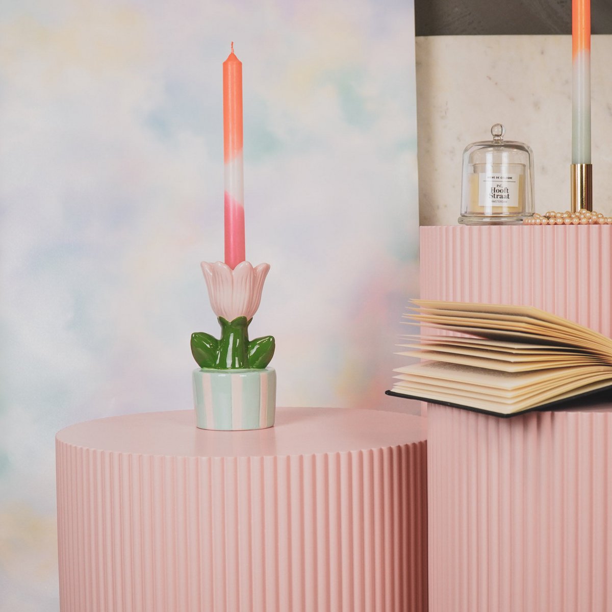 Candles - dip dye tapered - set of 4