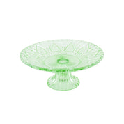 Taartbord - Glas - Groen - 22,5x8cm