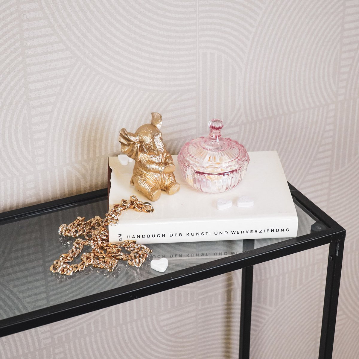 Pot - Glas - Roze - 9,5x9,5cm