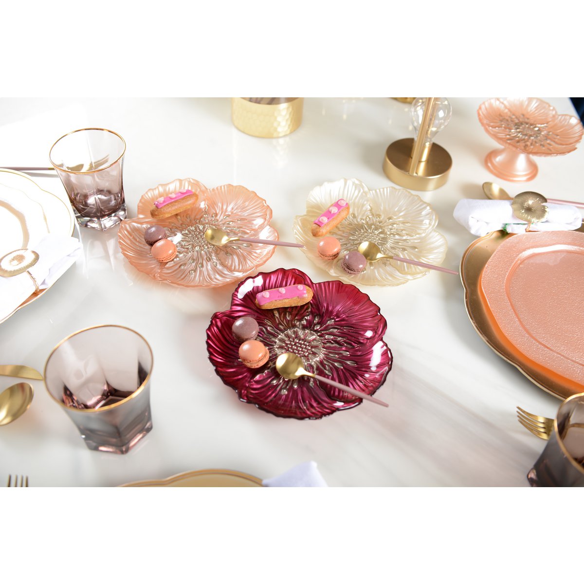 Zalmbloemdessertplaat
