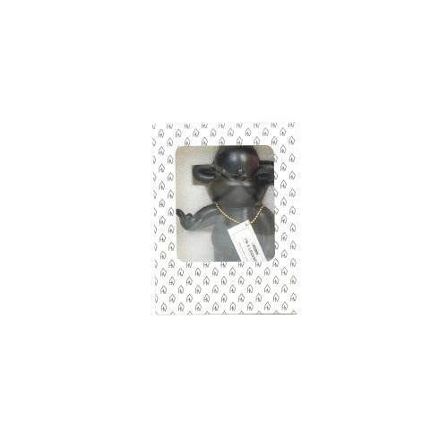 Ornament - hang los aap beeldje 'de legende' - zwart - 11x7x19cm