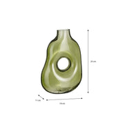 Jay Vase - L19 x W11 x H25 cm - Glass - Light green