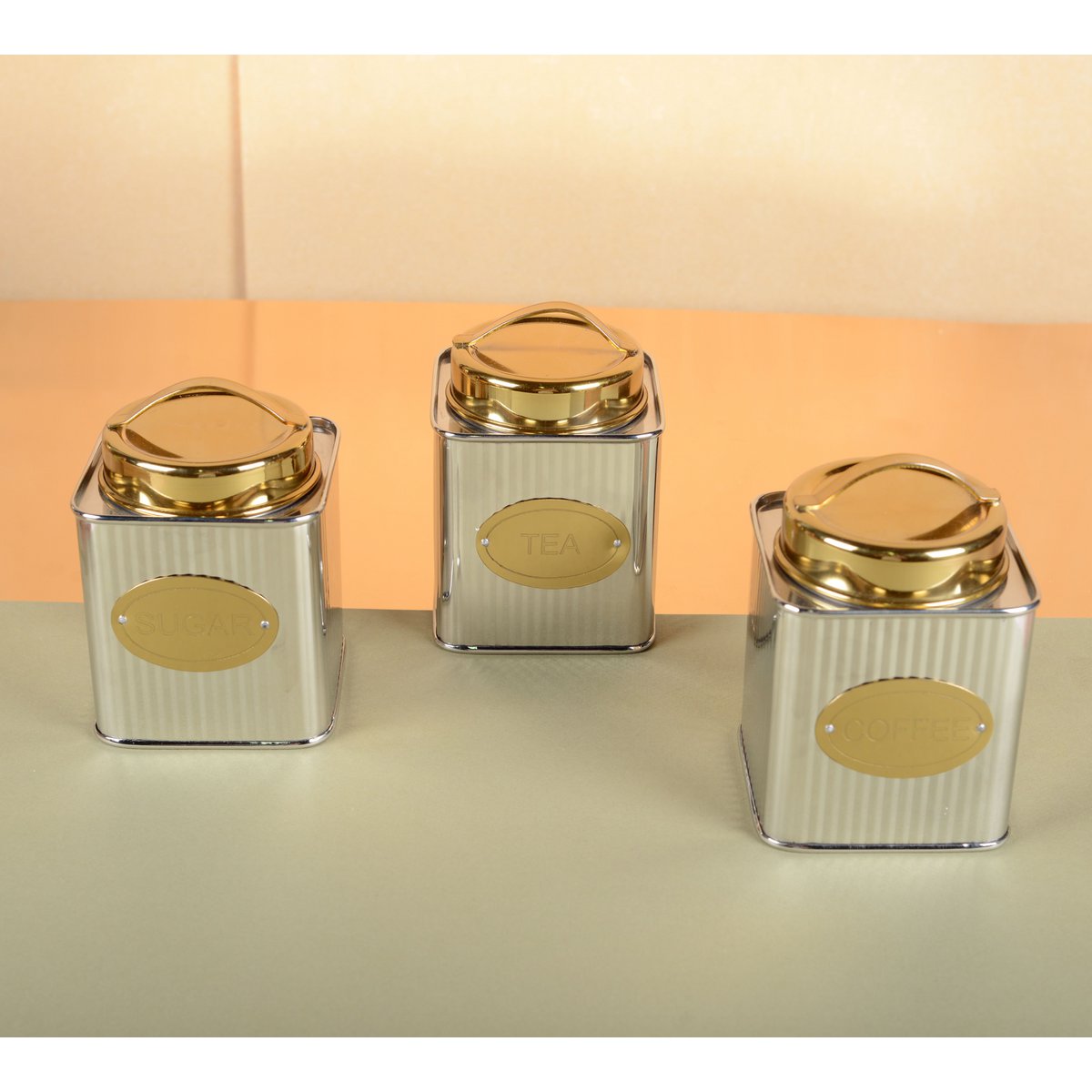 Silver and Golden Tea Box 10x10x10cm