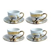 Koffie kopjes met schoteltjes - set van 4