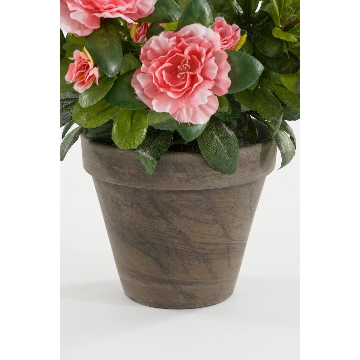 Kunst Azalea Plant in Bloempot Stan - H31 x Ø26 cm - Perzik