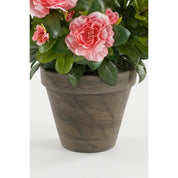 Kunst Azalea Plant in Bloempot Stan - H31 x Ø26 cm - Perzik
