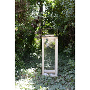 Large Square Glass Lantern 25x25x71cm