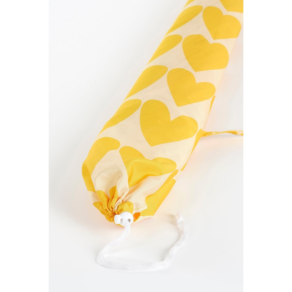 Parasol de plage en forme de cœur - H180 x Ø160 cm - Jaune