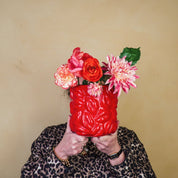 Pot - Kisses - Keramiek - Rood - 17,5x17,5x17,5cm