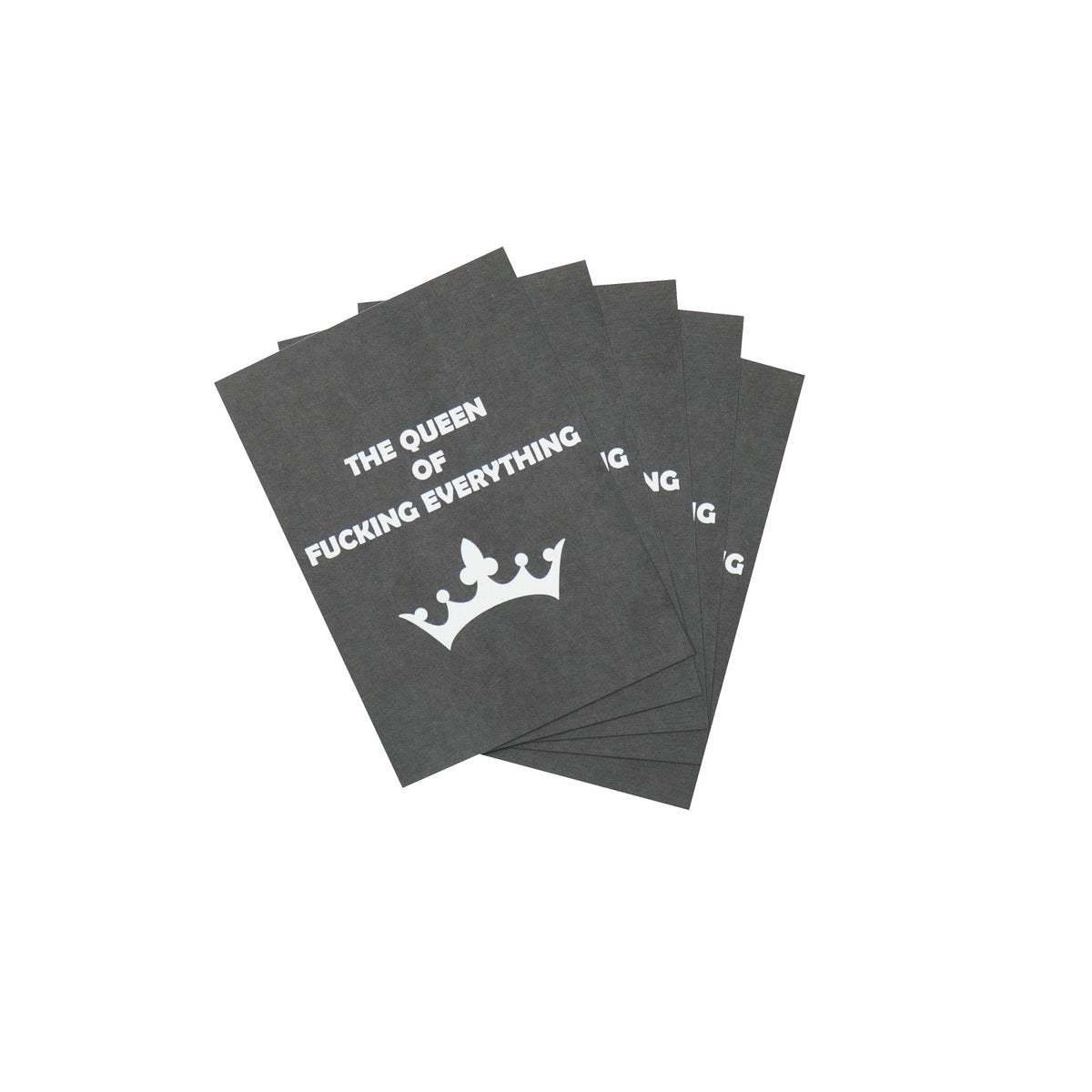 Postcard - Paper - Queen of f*ck*n everything - Set of 5 