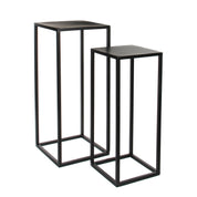 Goa Side table - Set of 2 - L30 x W30 x H70 cm - Metal - Black