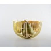 Large Golden Bread Basket 20x20x12cm