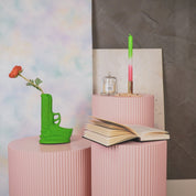 Candles - Dipdye - Wax green/white/pink - S4