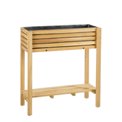 Rechteckiger Pflanzkübel Glenwood für den Außenbereich - L70 x B30 x H75 cm - Akazienholz - Braun