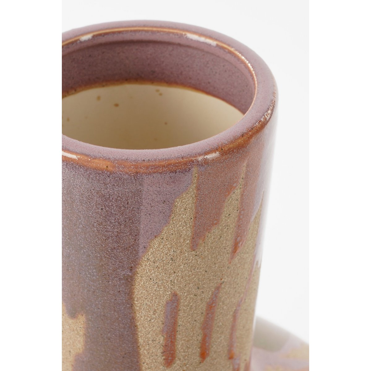 Javi vase - H52 x Ø34 cm - Ceramics - Pink, Beige