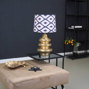 Lampshade - Kelim print - Black/white