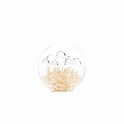 Ornament - Geperste papier - Bubble - Glas - Goud - 8x8cm